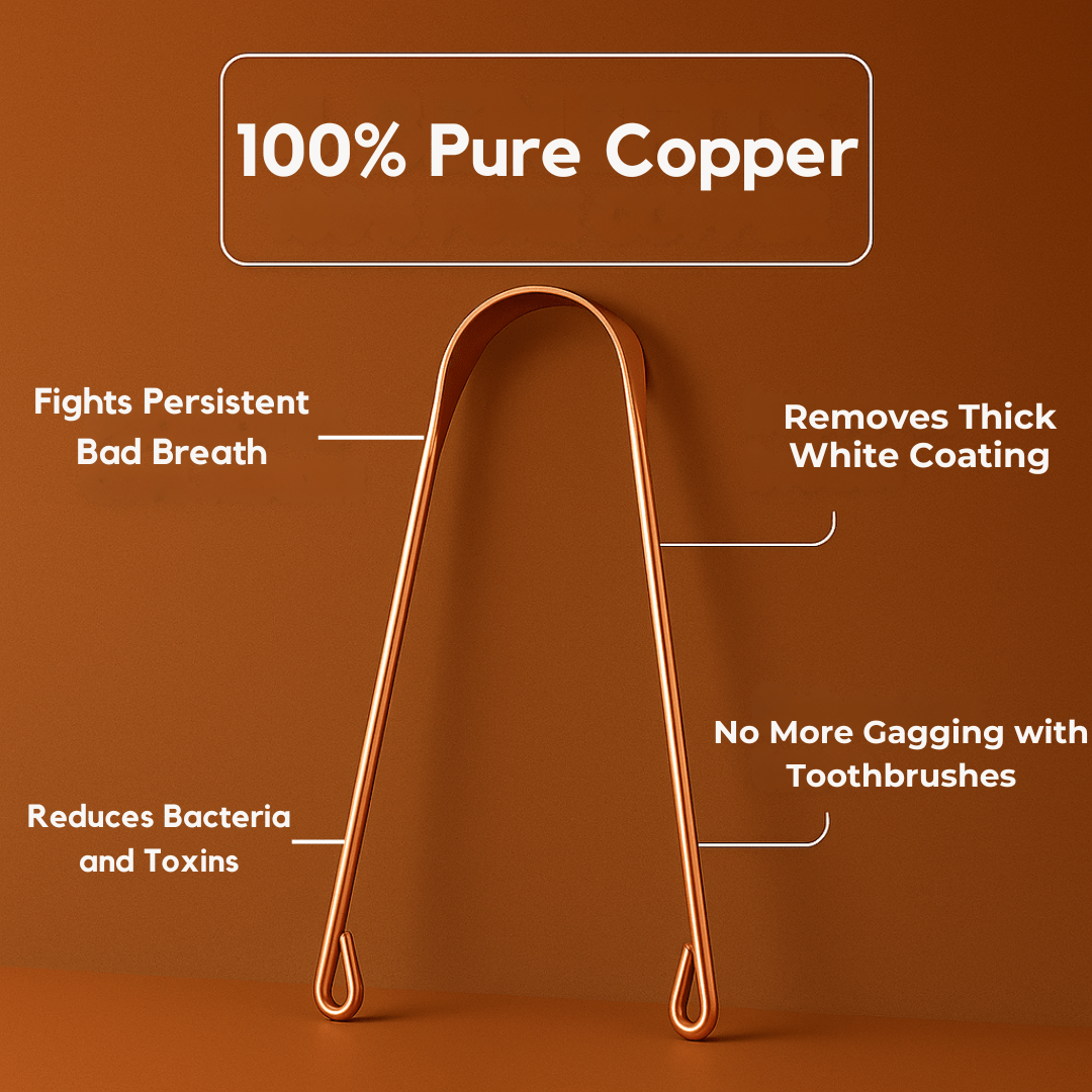 TeethMate™ - Pure Copper Tongue Scraper