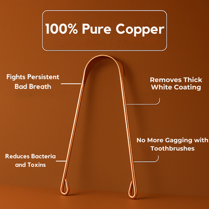 TeethMate™ - Pure Copper Tongue Scraper